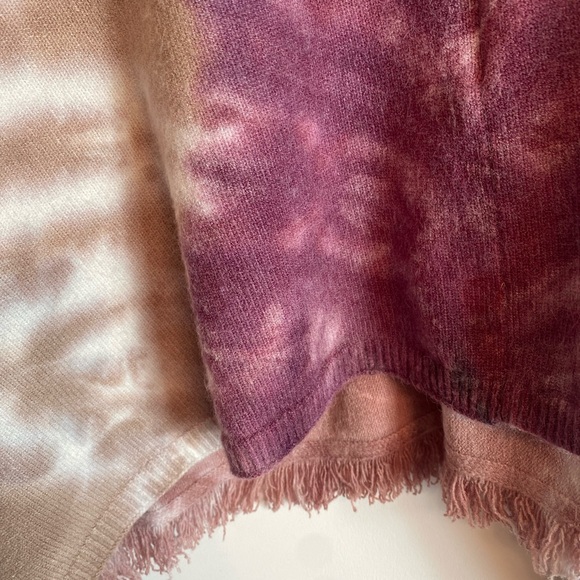 CHARLIE B Women's Poncho Petale/Misty Fringe Asymmetrical Tie-Dye One Size NEW - Picture 8 of 14